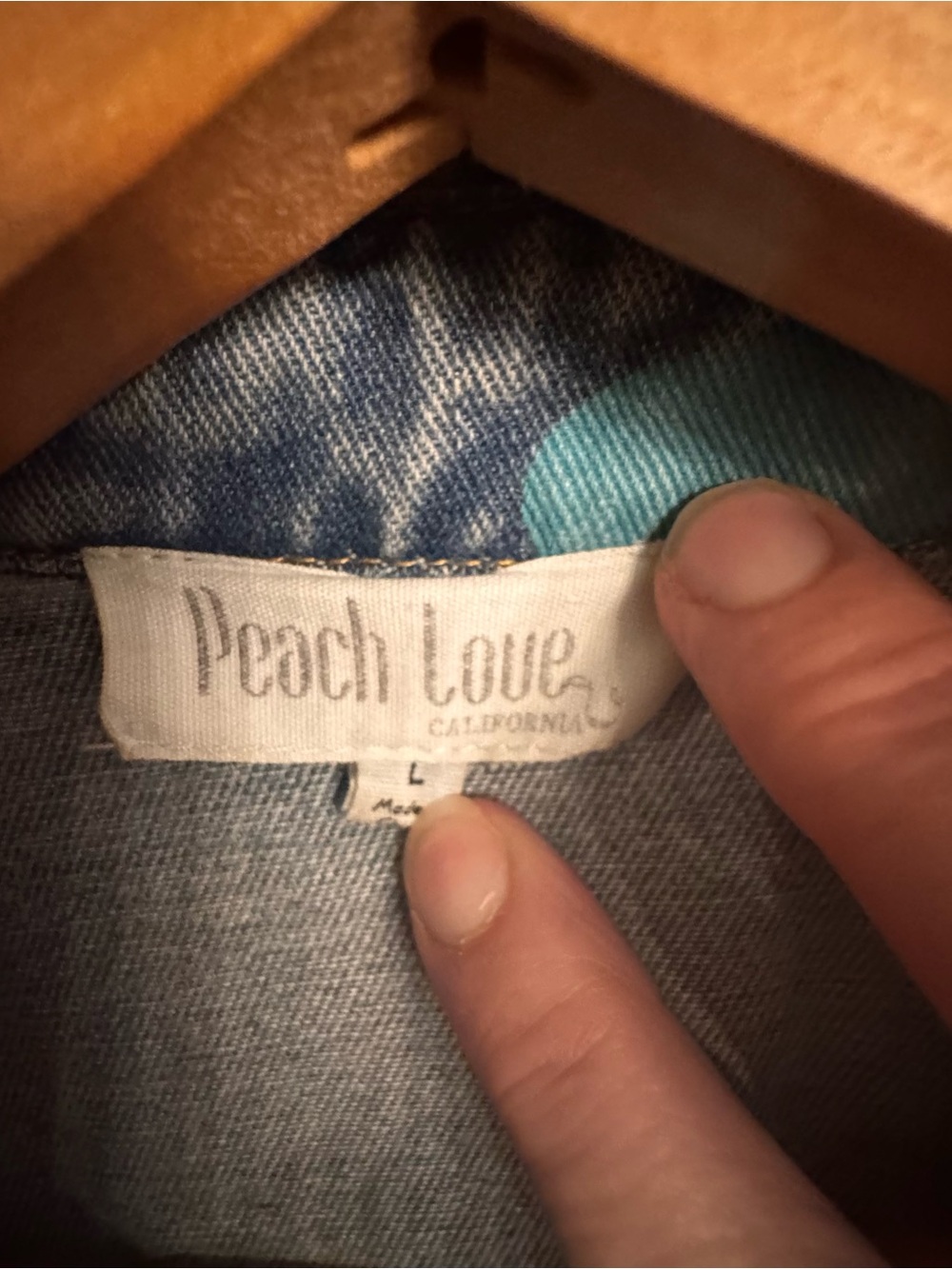 PEACH LOVE California Floral Denim Romper - Picture 3 of 5